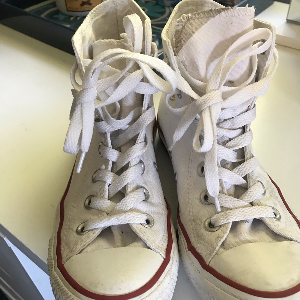 White Converse High Tops